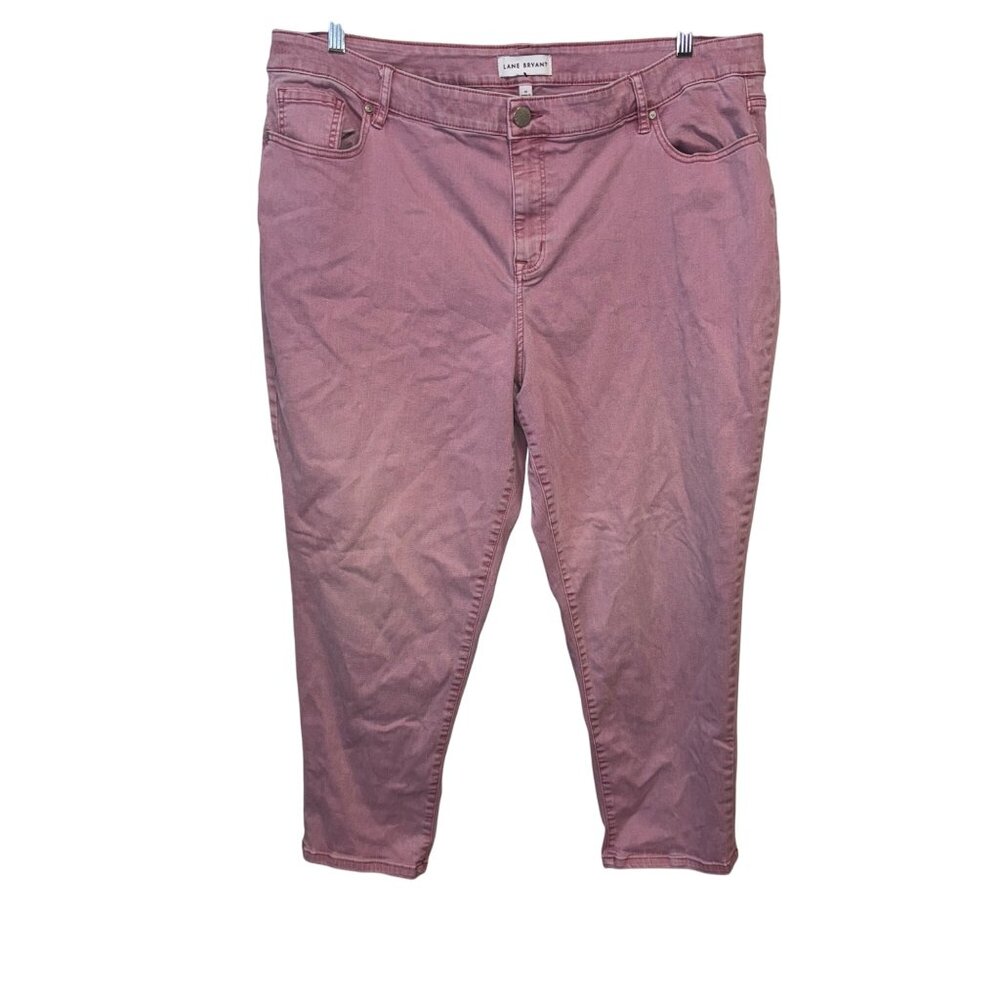 Lane Bryant Womens Pink Denim Jeans Size 22